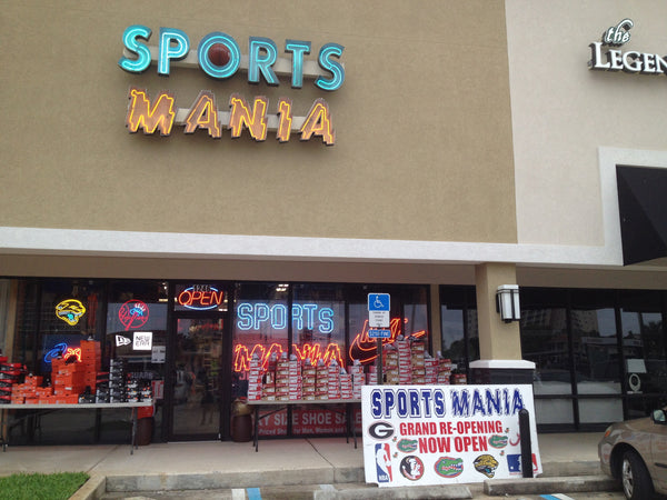 Sports Mania Jacksonville Beach, the top local Team Fan store has a grand opening at their new location; 1246 S 3rd Street, Jacksonville Beach, Fl. 32250