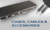 Guitar cases, cables, and accessories