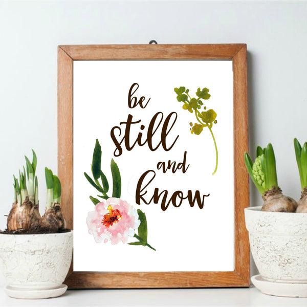 Be still and know printable by Aimee Weaver Designs