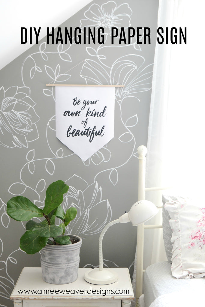 DIY Hanging Paper Sign