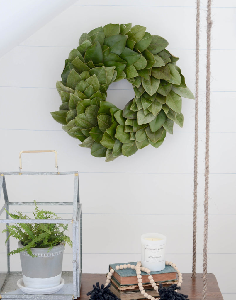 Fresh magnolia wreath