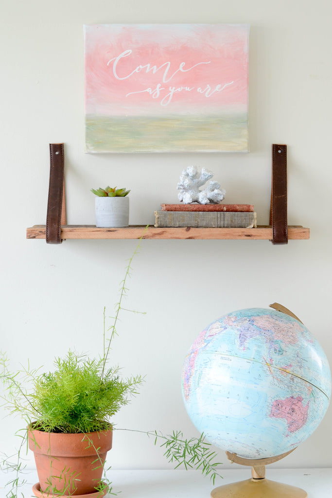 DIY shelf using a belt