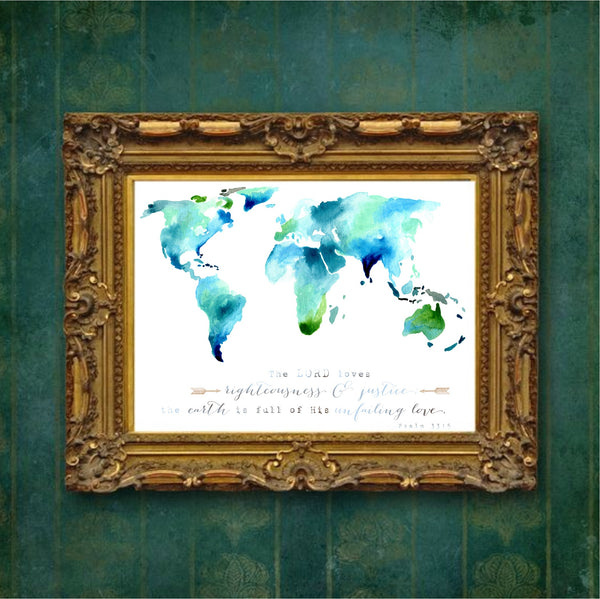 World map printable by Aimee Weaver Designs