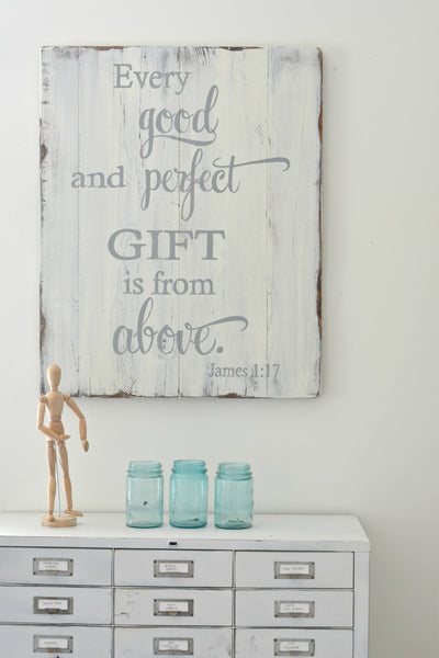 Every good and perfect gift - sign by Aimee Weaver Designs
