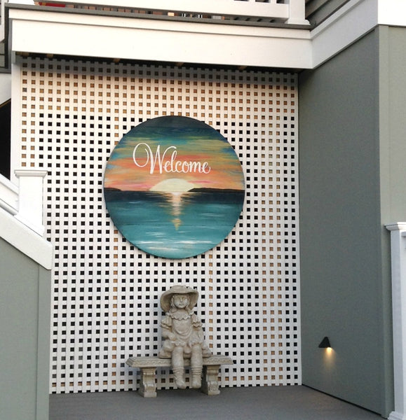 Welcome beach sign by Aimee Weaver Designs