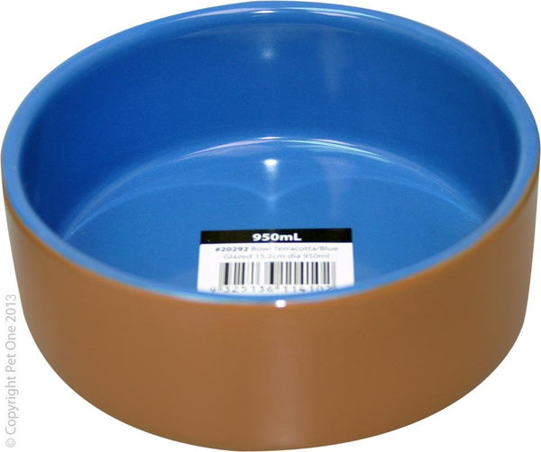 terracotta dog water bowl