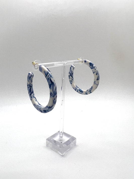 Blue and White Marble Hoop