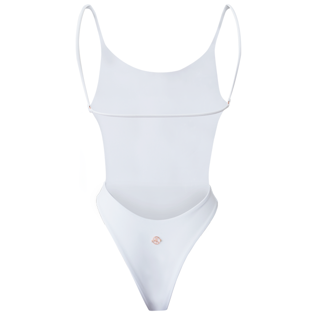 Buy Square Back One Piece White By Kiss My Peach Online Workouts By Katya