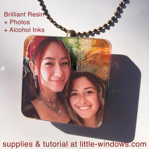 resin casting alcohol inks photo keepsakes jewelry making