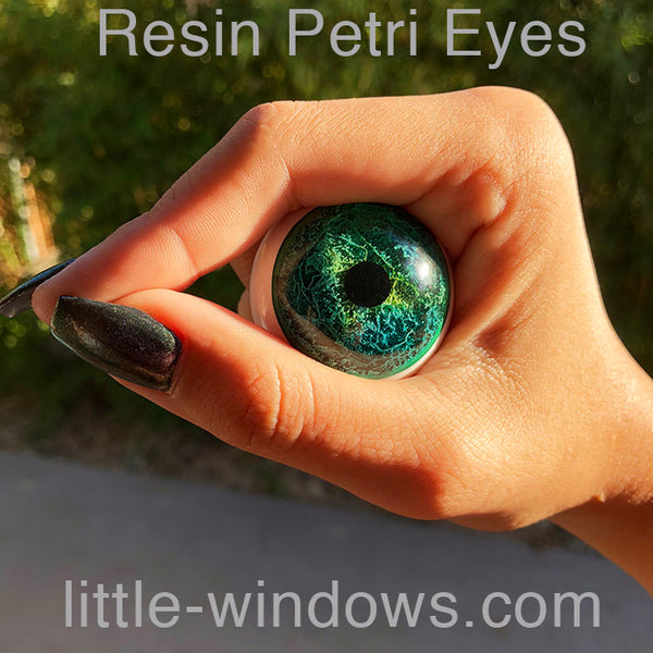 resin casting eyes petri alcohol inks