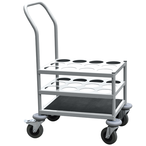 **Cylinder NOT Included** Steel Wheels Ergonomic Handle adjustable height handle E Deluxe Oxygen Tank Cart and Dolly 