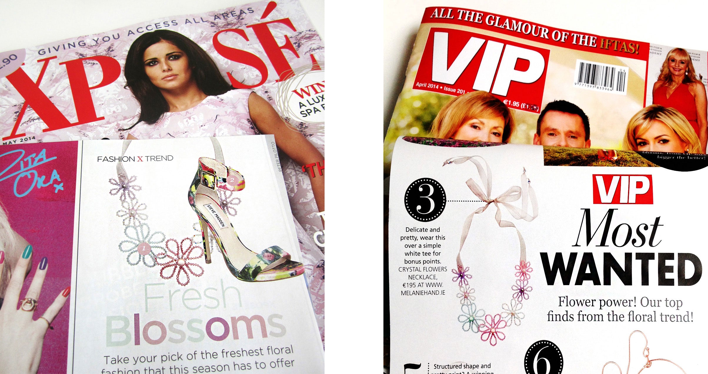 Melanie Hand Irish Designer Jewellery in Xpose and VIP Magazine