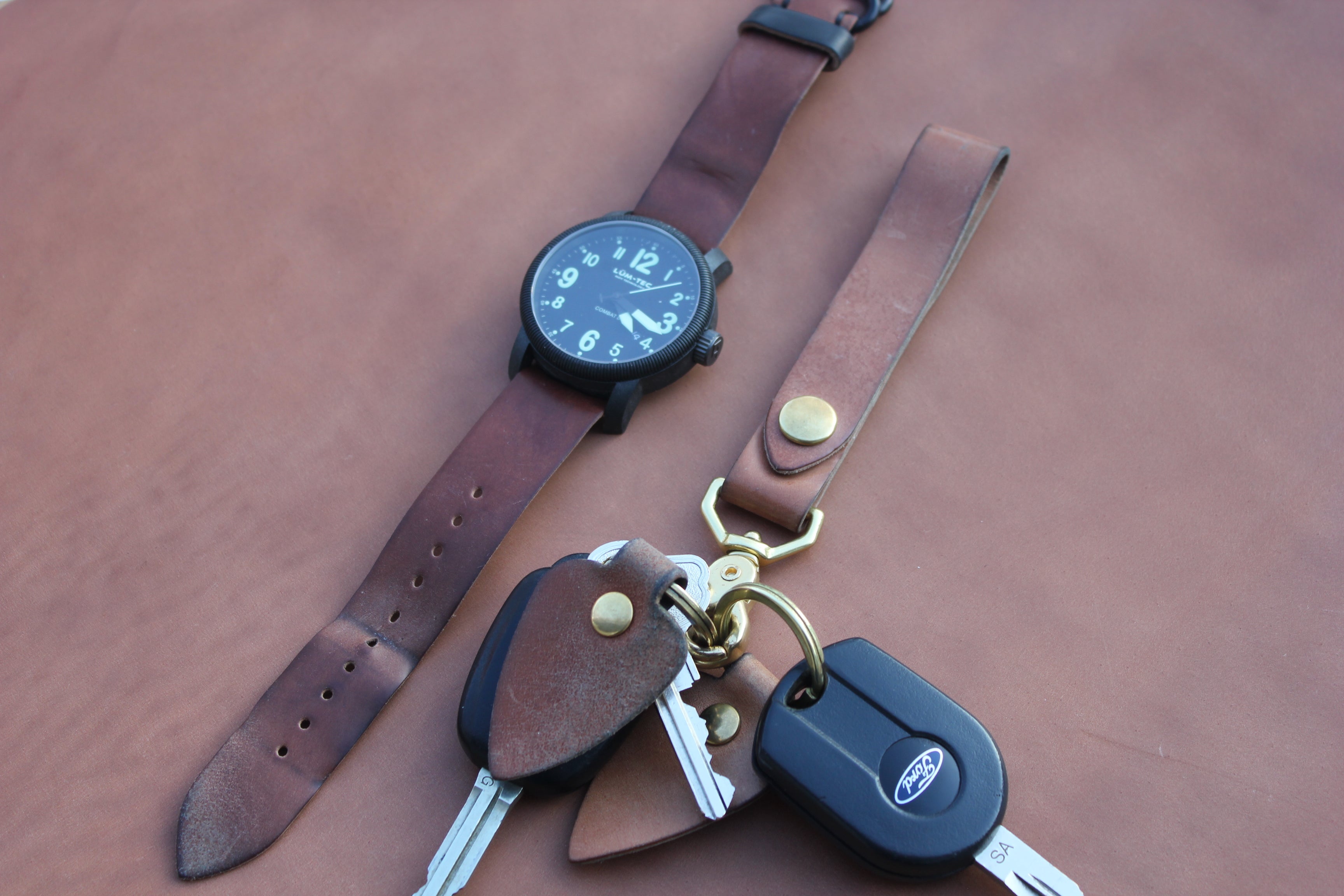 Guarded Goods Aged Lanyard, Watch Strap and Key Fob