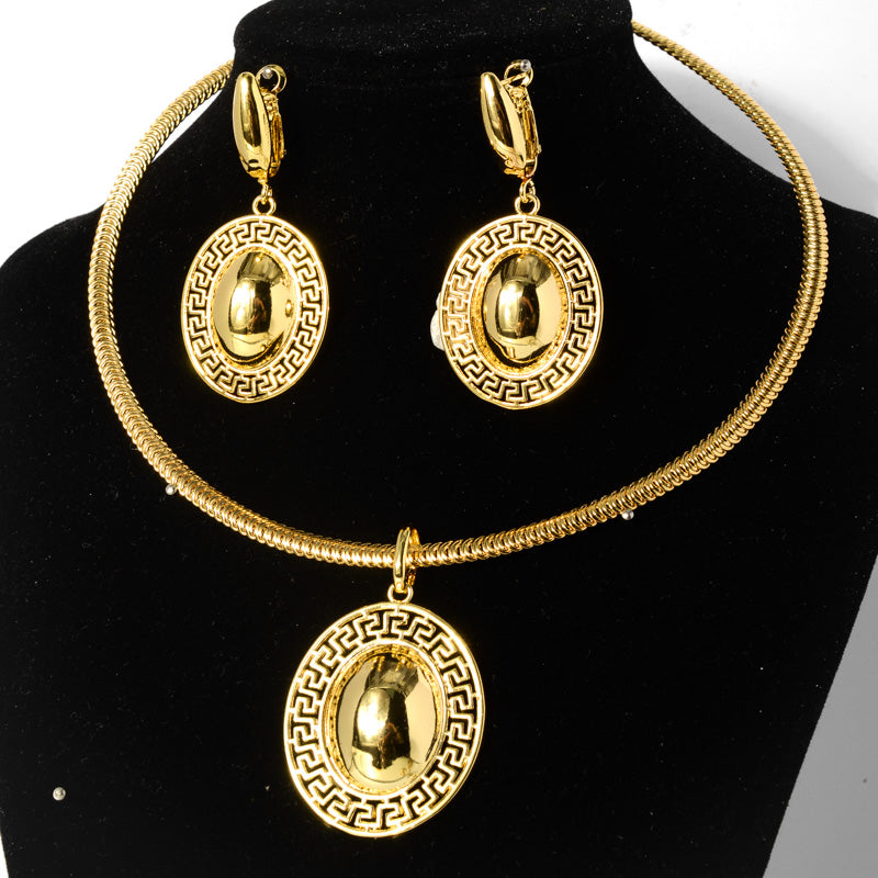 18K Gold Plated High Fashion Jewelry Sets Style F4UA0129