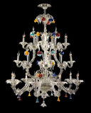 Murano Glass Ca Rezzonico chandelier with pasta flowers