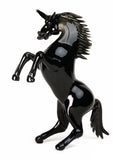 Murano Glass raring Black Unicorn Figurine