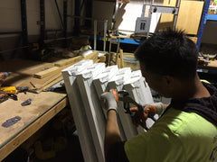 We inspect, assess, repair and prepare reclaimed materials like these Lithonia Avante 2x4 recessed lights before we resell them to you. 