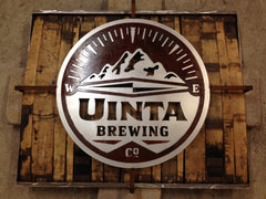 Repurposed whiskey barrels make cool logo for Utah brewery