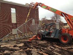 Church Roof Salvage in Salt Lake City: Geneva Steel Mill trusses removed