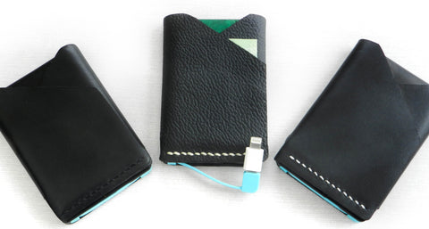 PowerFold Battery Charger Wallet Leather stitch options