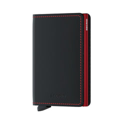 slimwallet matte black and red 