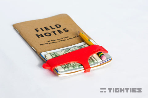 Tighties wallet with pencil and notepad