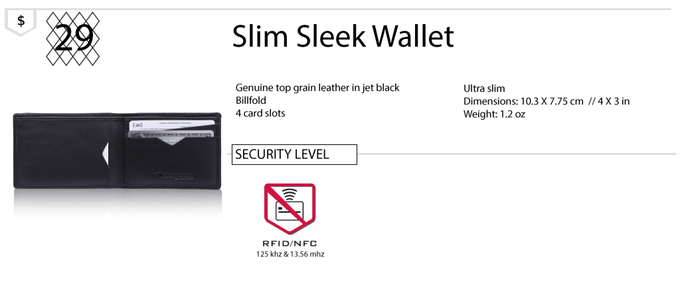 Silent Pocket Slim Sleek Bi-fold Wallet