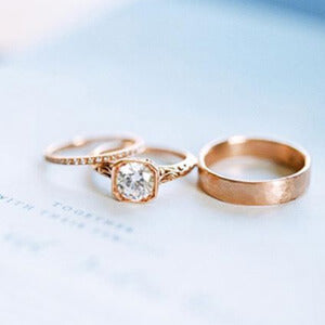 rose gold wedding rings