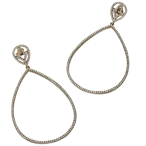 Champagne diamond earrings 