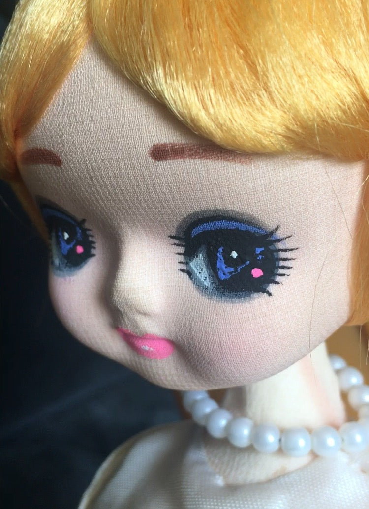 1970s Japanese doll with giant manga eyes