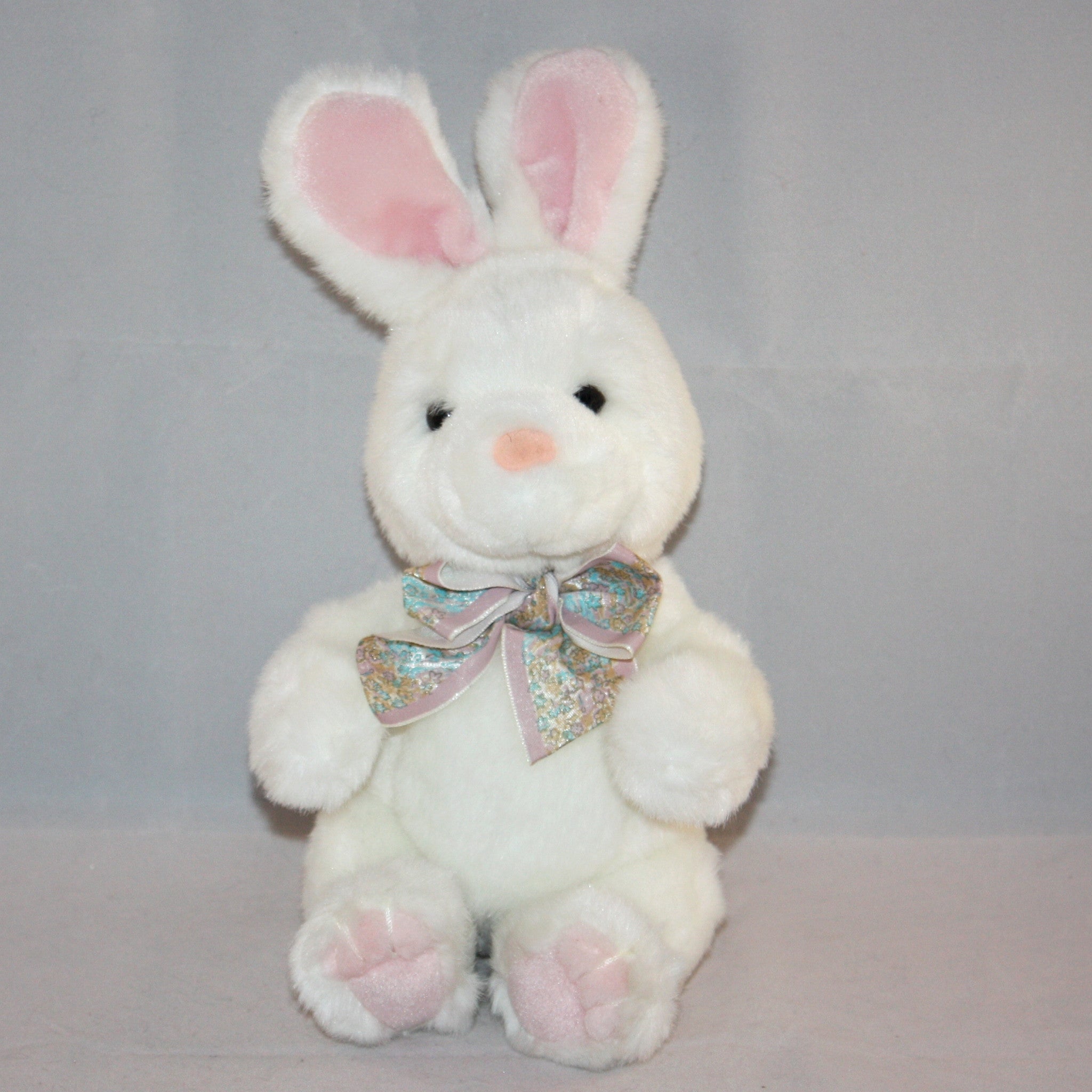 Gund White Bunny Rabbit Pink Accents Stuffed Plush Blueberry Plush