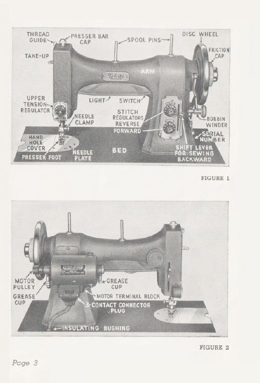 Numbers white rotary serial Sewing Machines