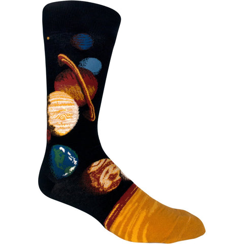 Solar system socks for men with planets