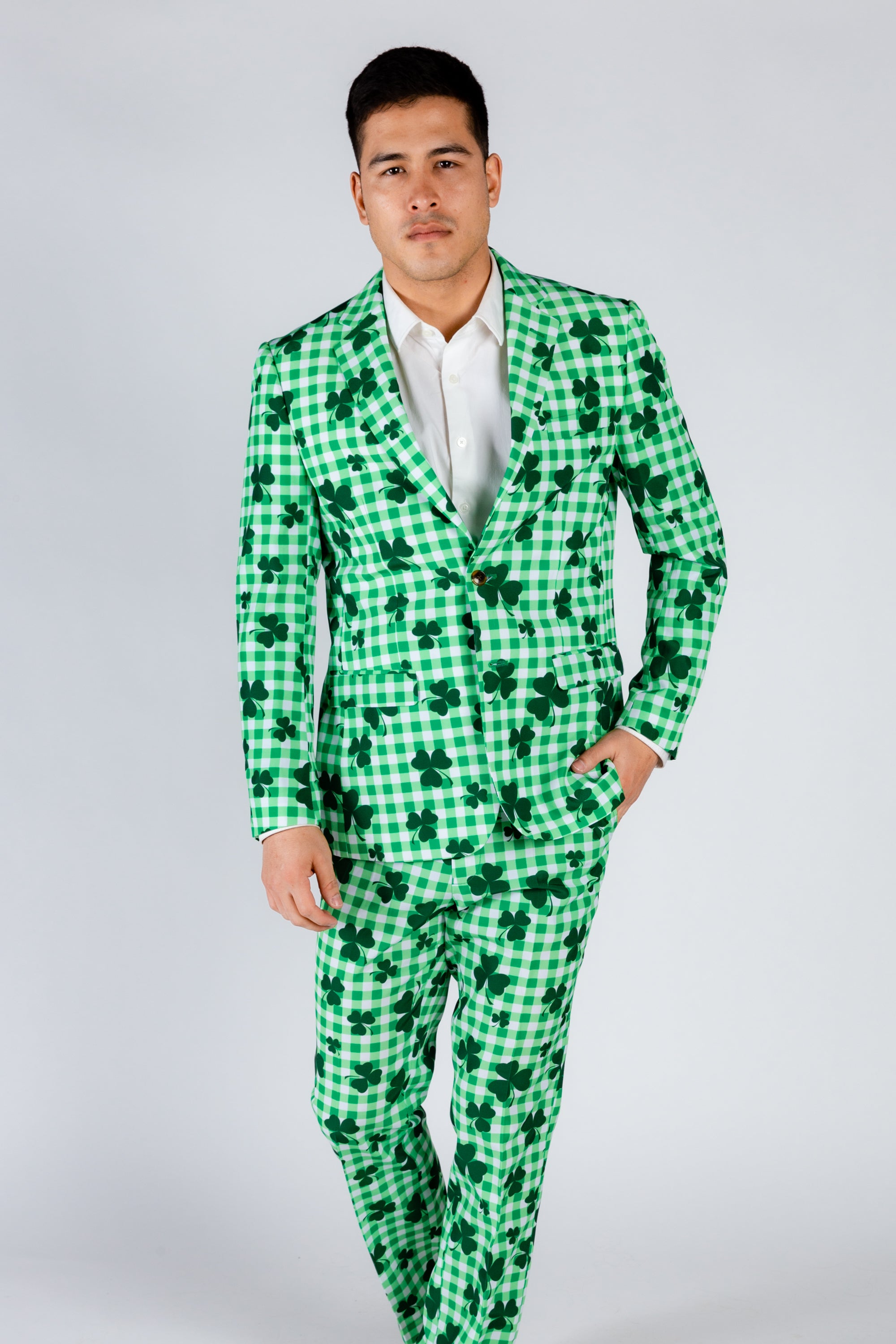 Checkered Green Irish Suit | The Gingham Style