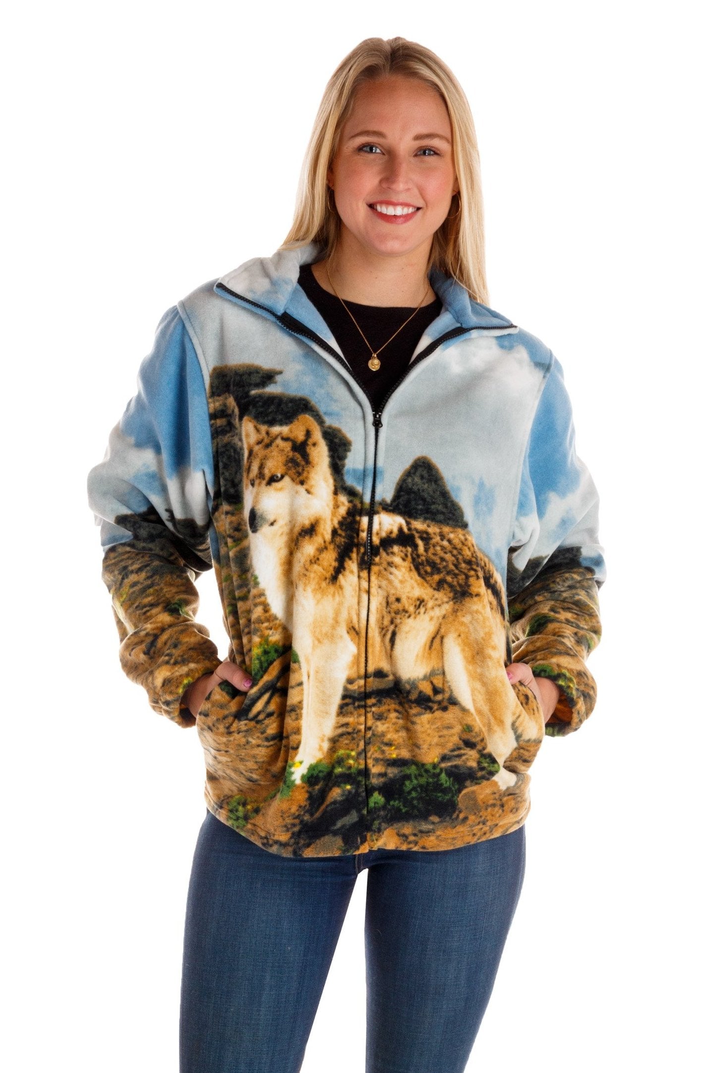 ladies wolf hoodie