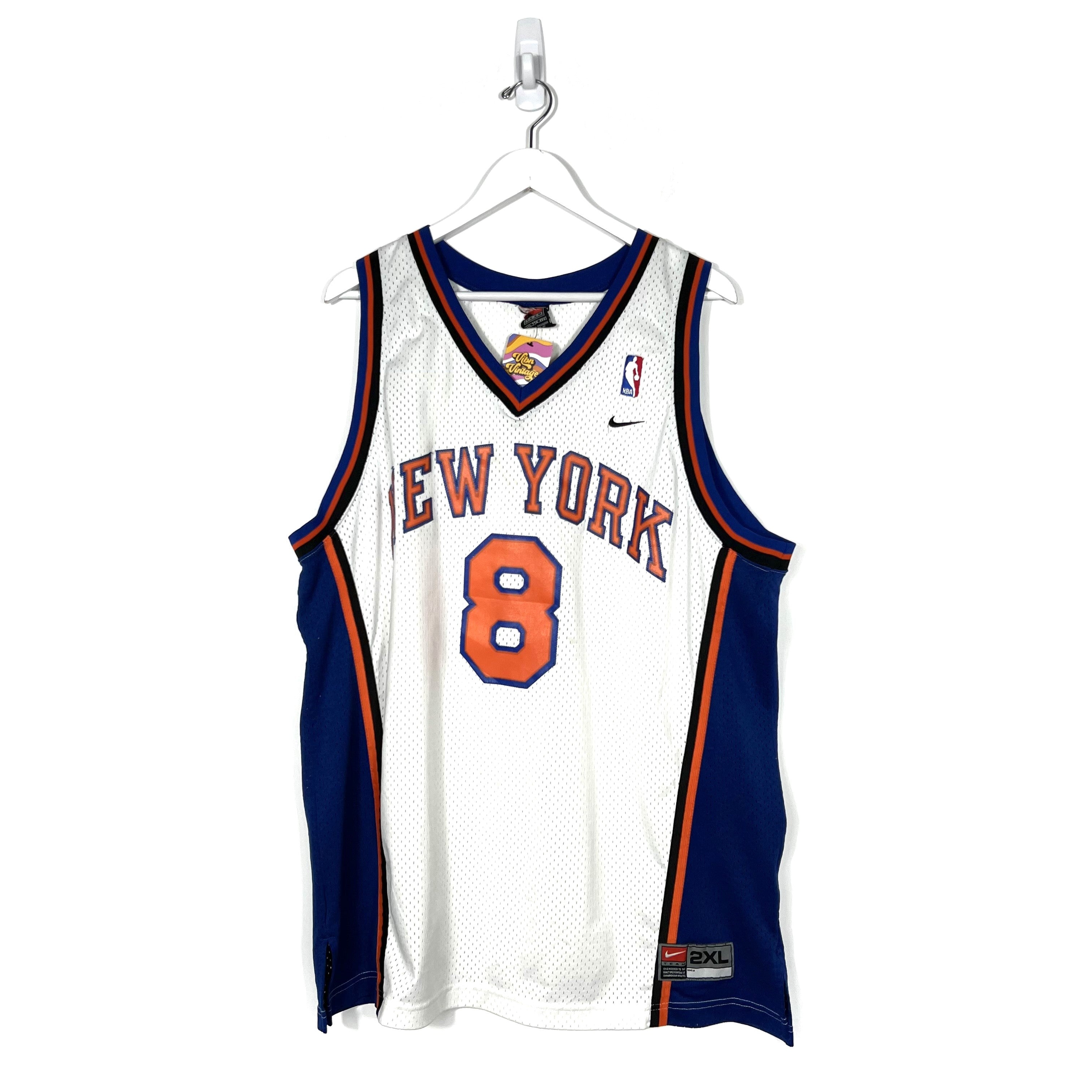 Vintage Nike NBA New York Knicks Latrell Sprewell #8 Stitched Jersey -