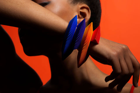 Lynne MacLachlan - Colourful, 3D printed, geometric bangles