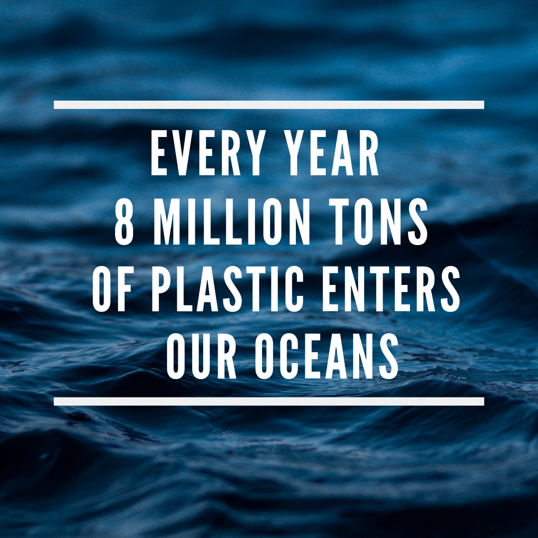 8.8 Million tons of plastic enters our oceans