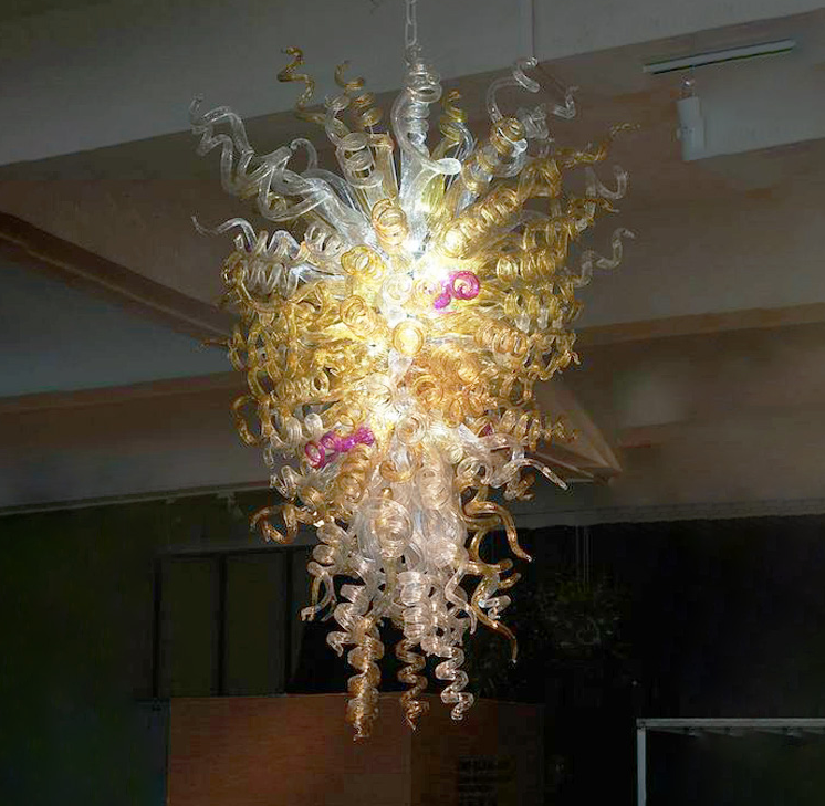 twisted glass chandelier