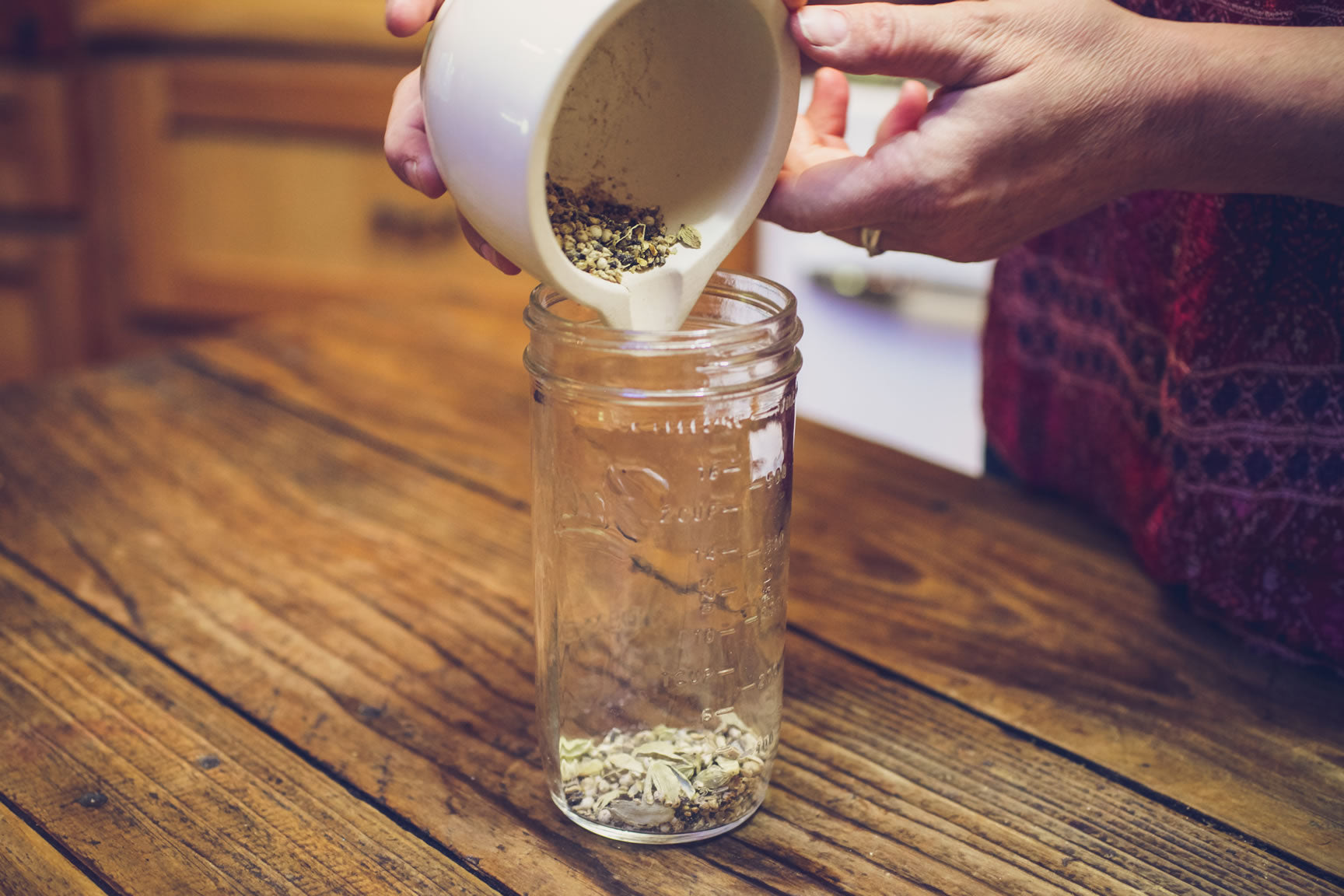 pour into jar