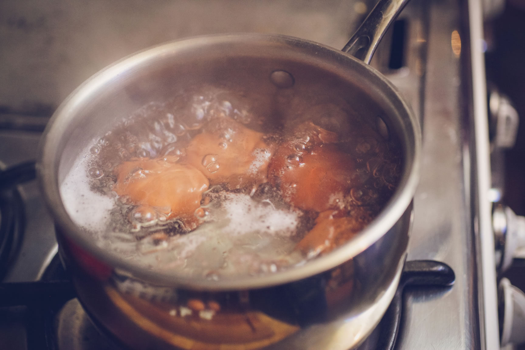 hard boil the eggs