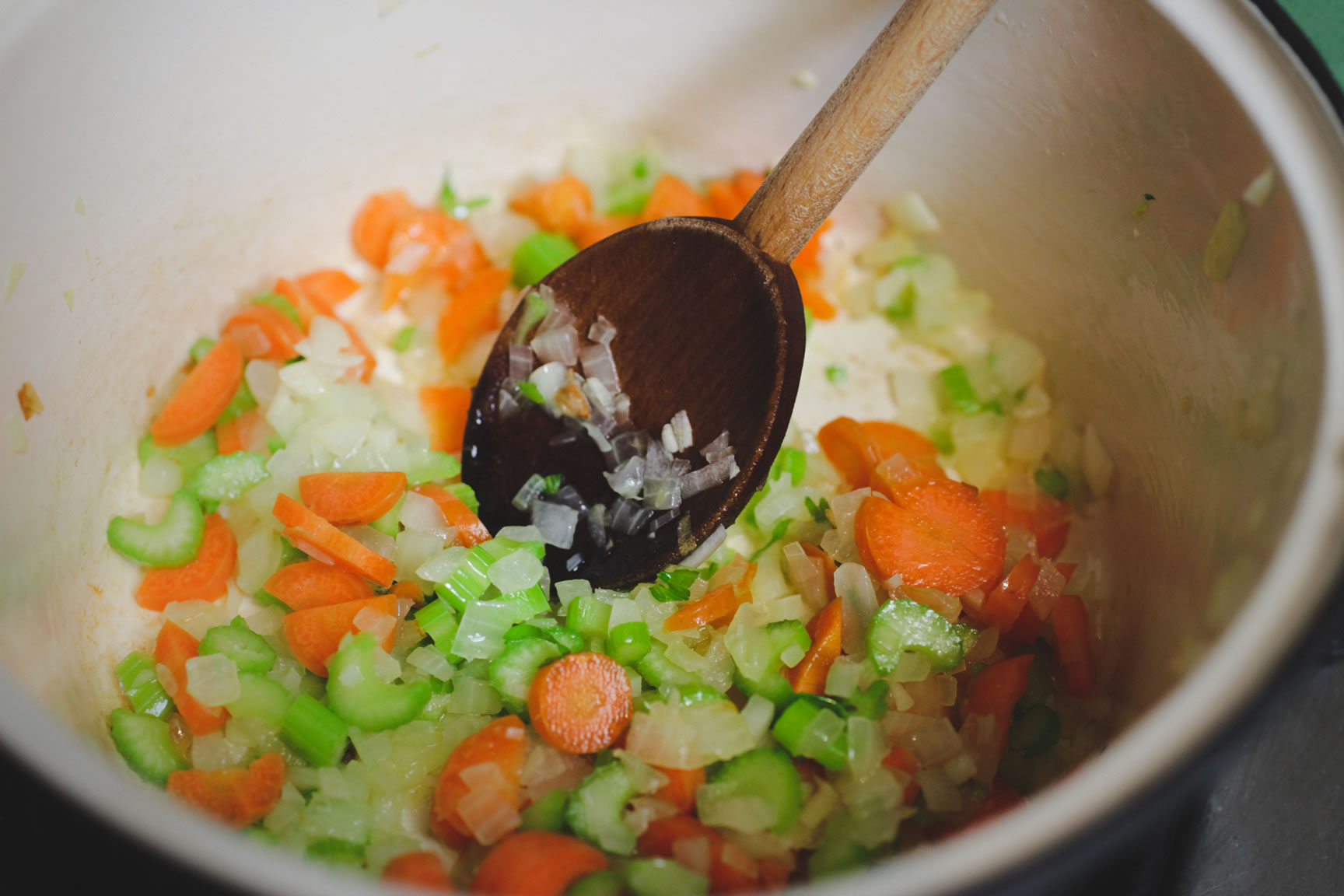 sweating vegetables