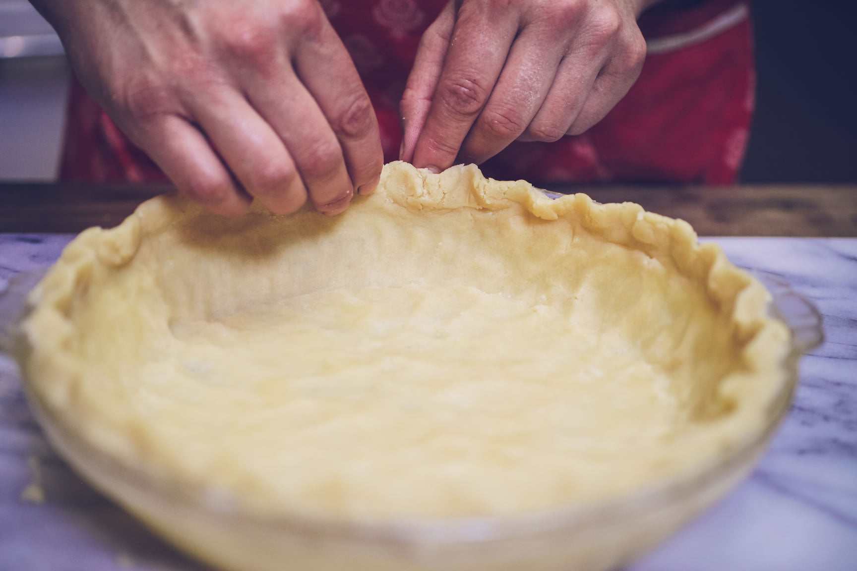 form pie crust