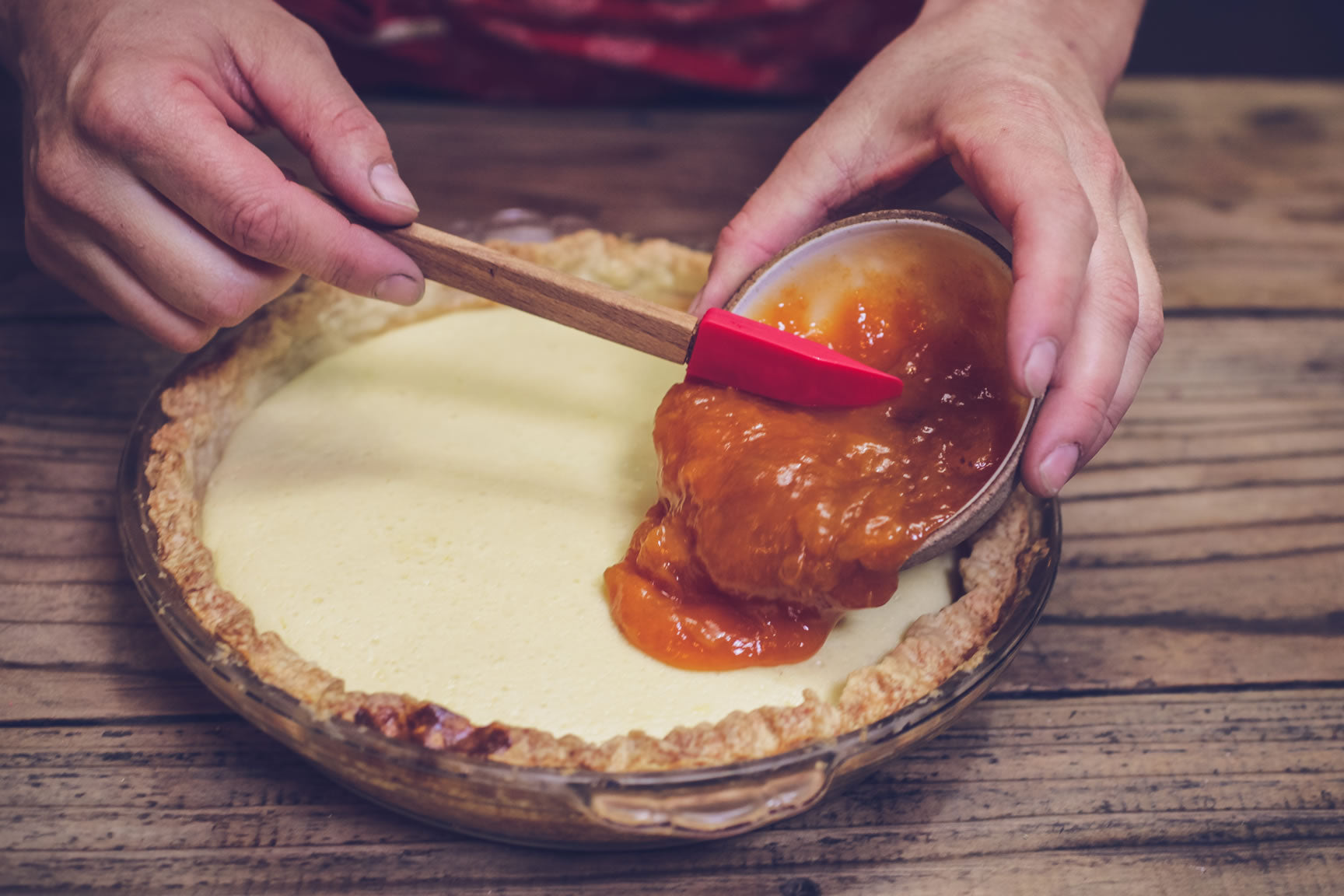 cheese tart with jam