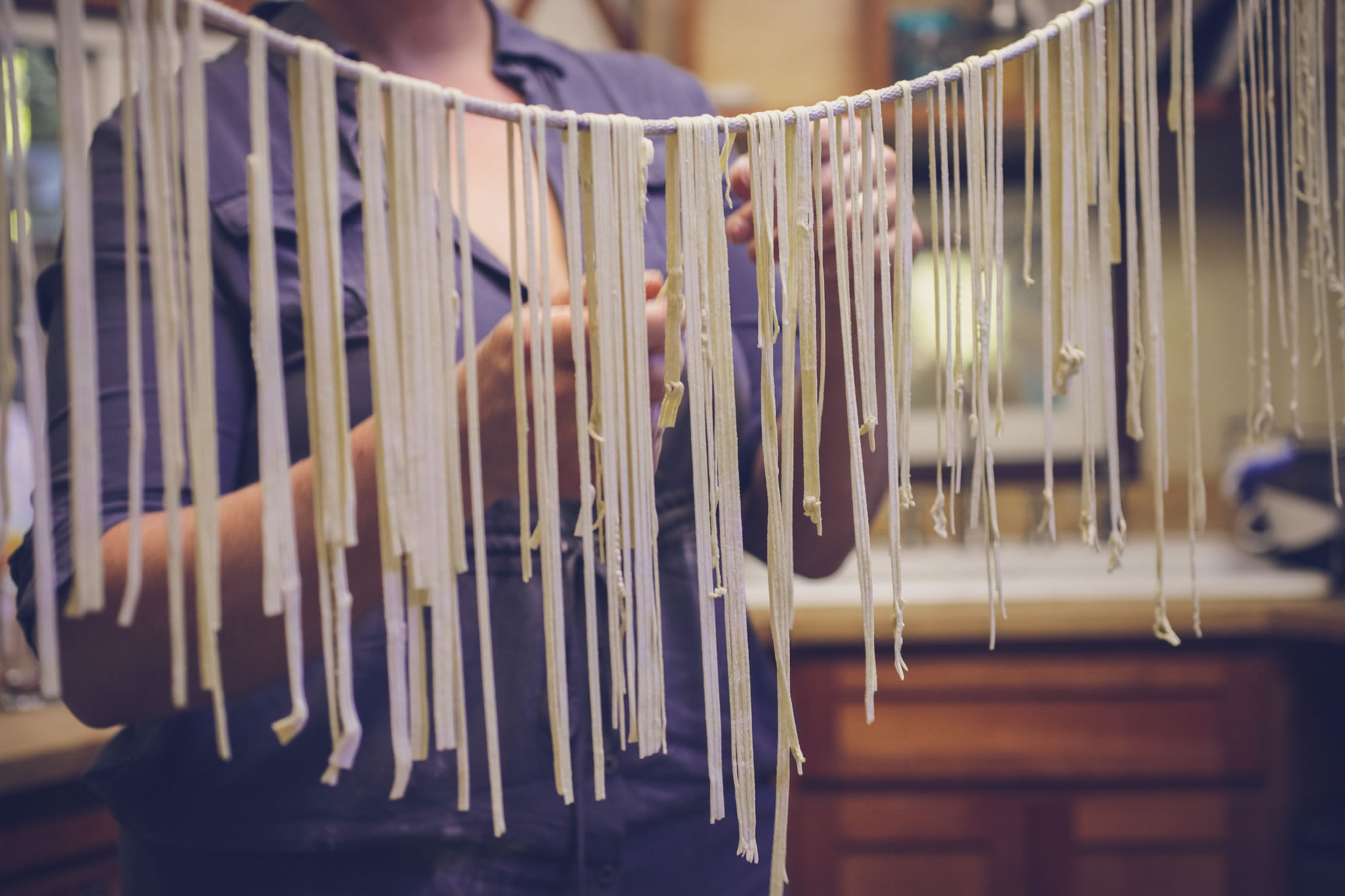 hang noodles to dry