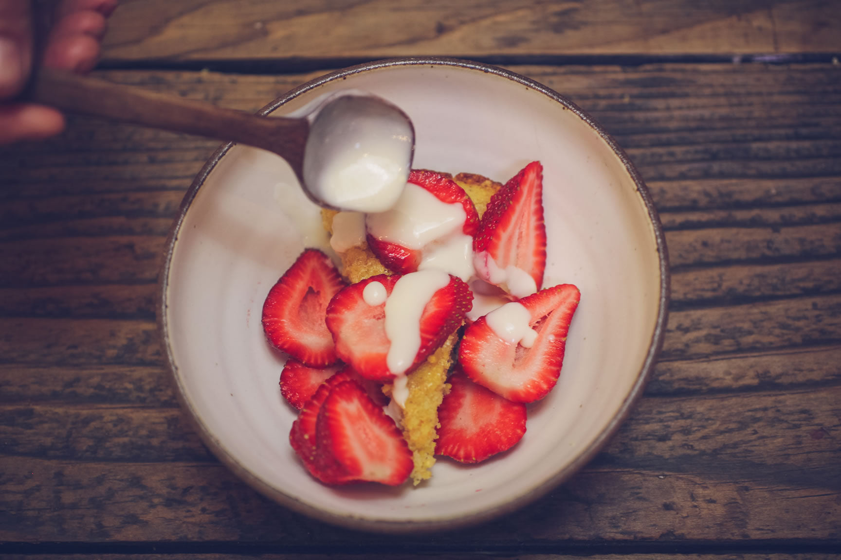 Cornbread Strawberry Shortcake