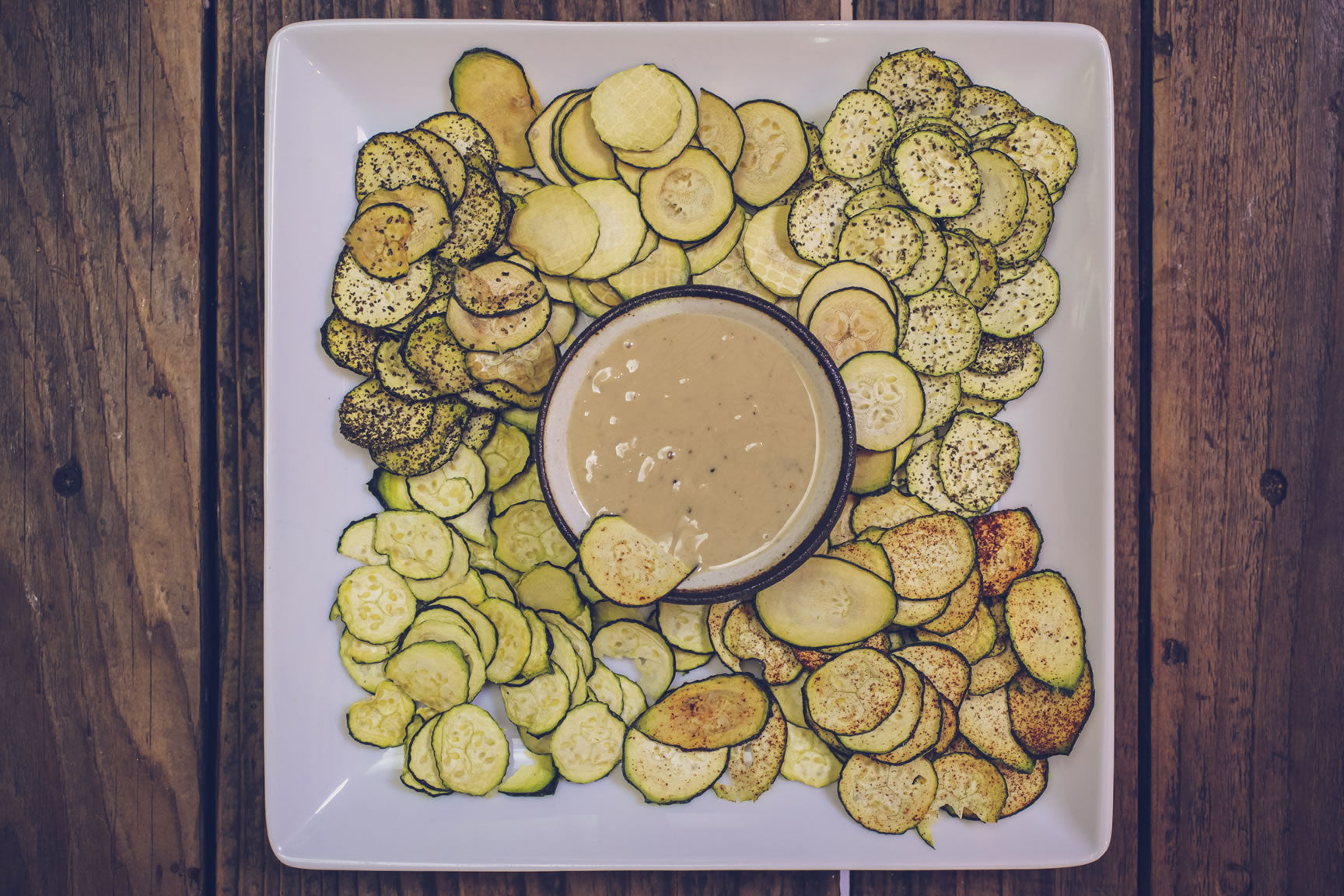 zucchini chips and dip