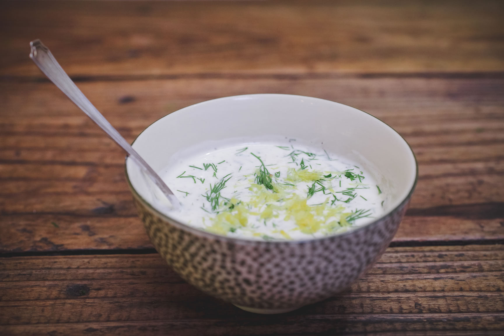 lemon zest on dip