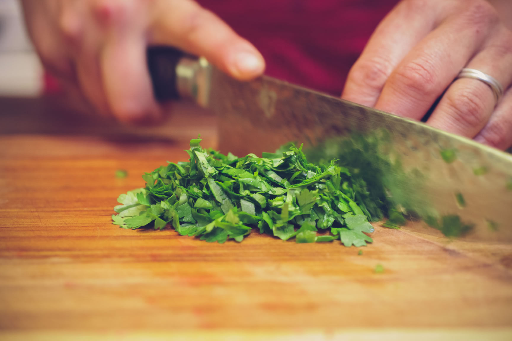 chop cilantro