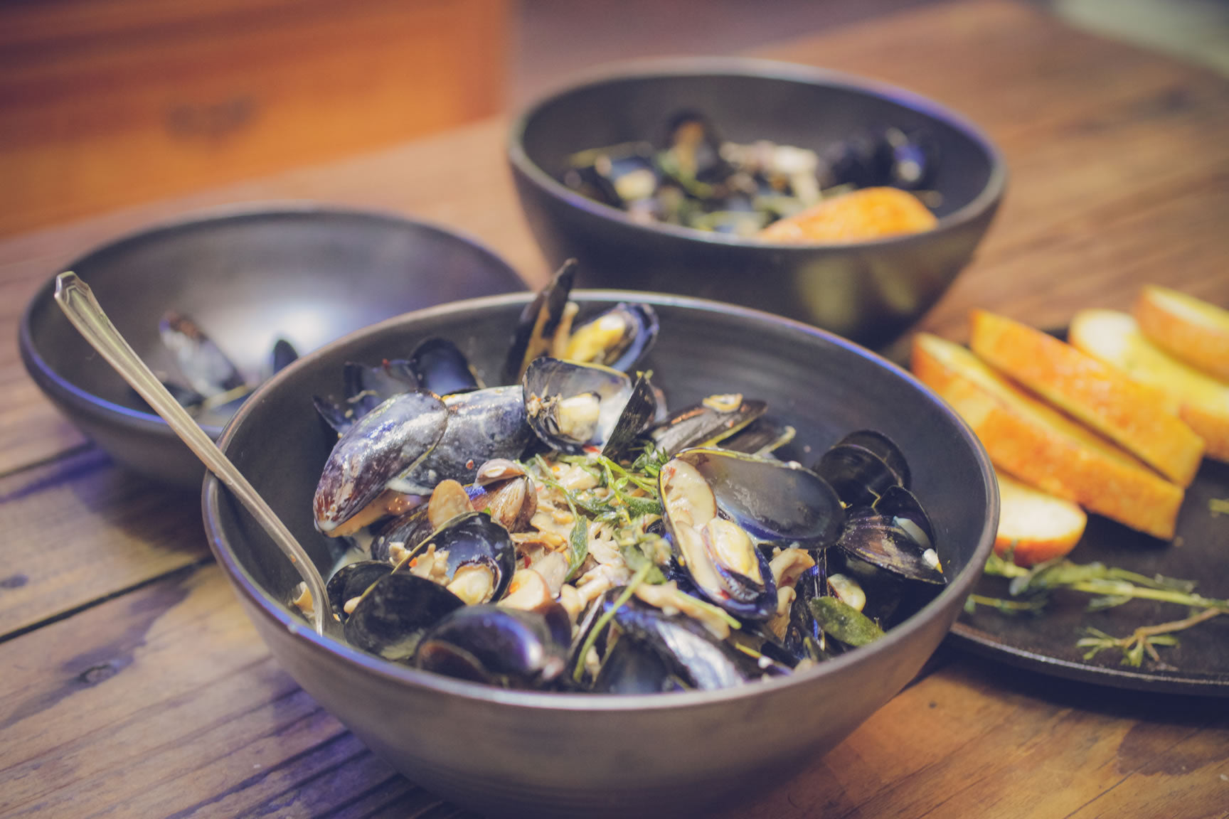 mussels and mushrooms